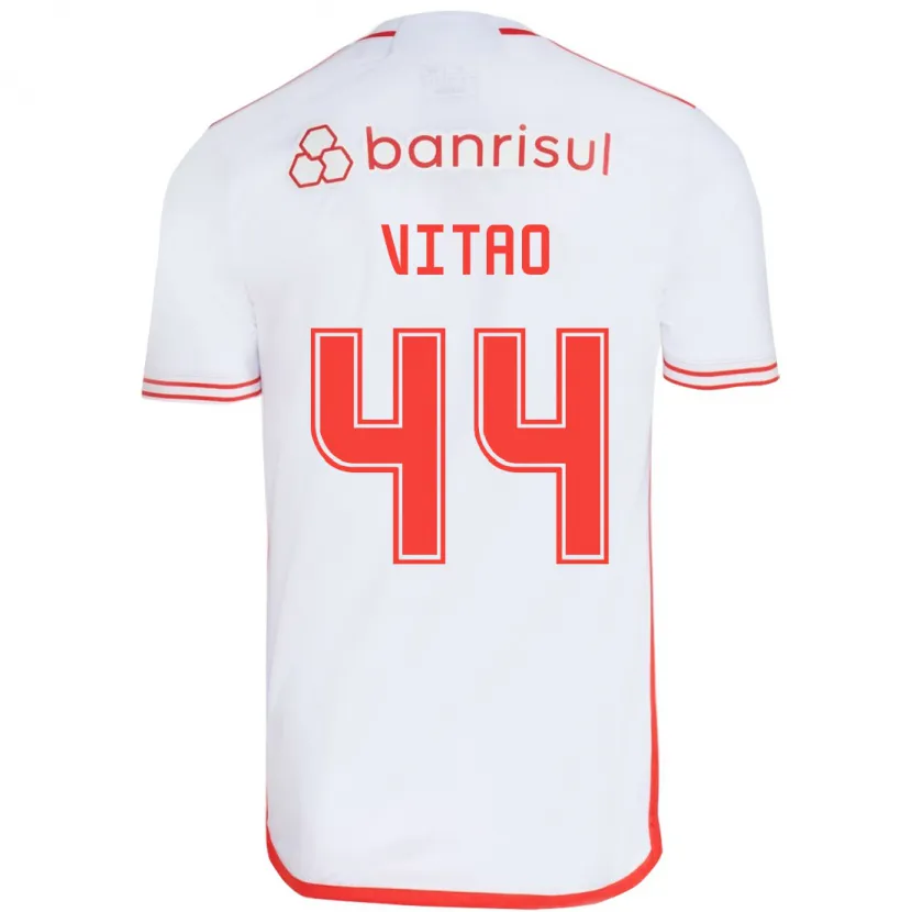 Danxen Enfant Maillot Vitão #44 Blanc Rouge Tenues Extérieur 2024/25 T-Shirt