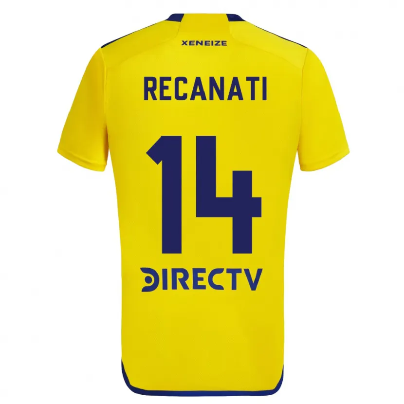 Danxen Enfant Maillot Bianca Recanati #14 Jaune Bleu Tenues Extérieur 2024/25 T-Shirt