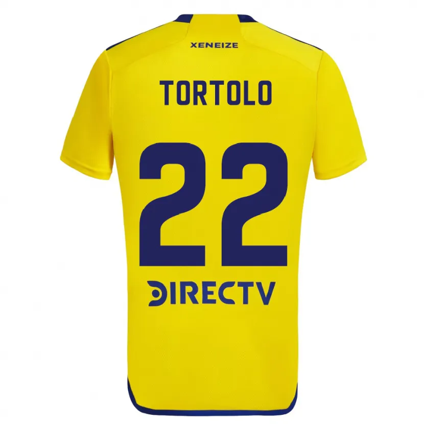 Danxen Enfant Maillot Dulce Tortolo #22 Jaune Bleu Tenues Extérieur 2024/25 T-Shirt