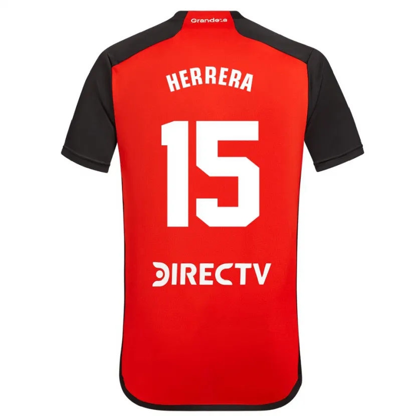 Danxen Enfant Maillot Andrés Herrera #15 Rouge Noir Blanc Tenues Extérieur 2024/25 T-Shirt