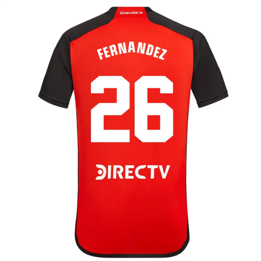 Danxen Enfant Maillot Nacho Fernández #26 Rouge Noir Blanc Tenues Extérieur 2024/25 T-Shirt