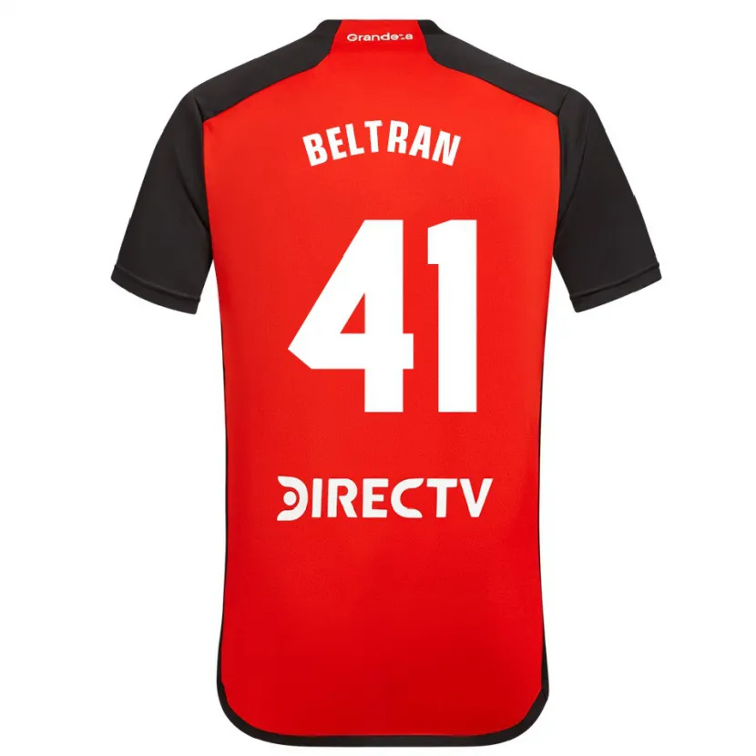 Danxen Enfant Maillot Santiago Beltrán #41 Rouge Noir Blanc Tenues Extérieur 2024/25 T-Shirt