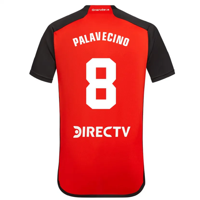 Danxen Enfant Maillot Agustín Palavecino #8 Rouge Noir Blanc Tenues Extérieur 2024/25 T-Shirt