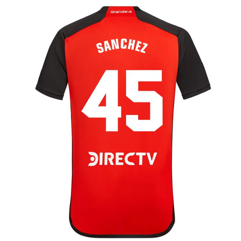 Danxen Enfant Maillot Sebastián Sánchez #45 Rouge Noir Blanc Tenues Extérieur 2024/25 T-Shirt