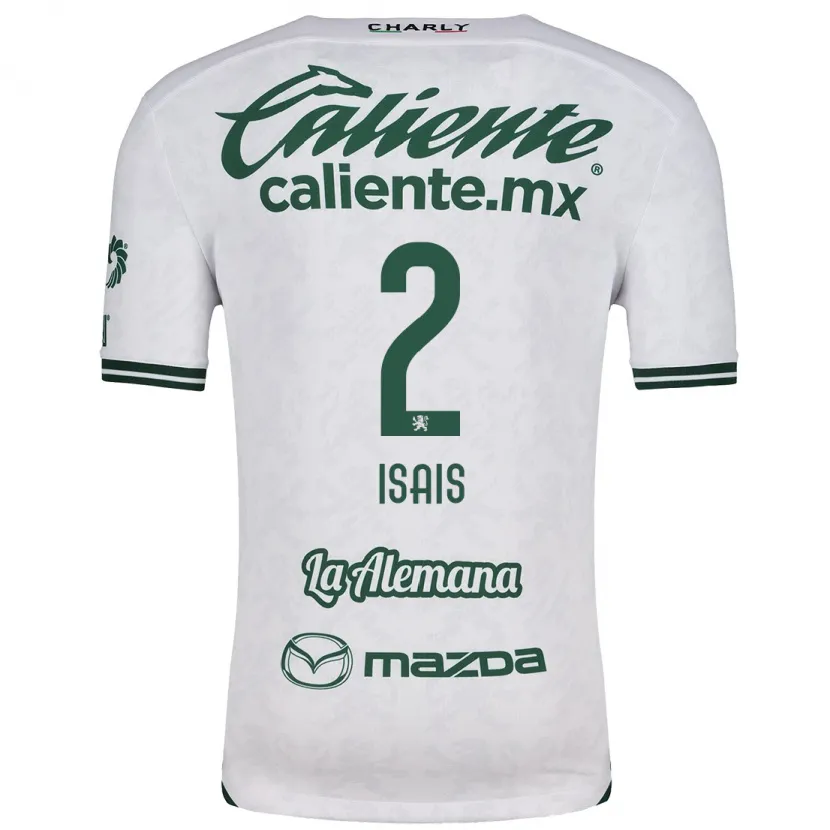 Danxen Enfant Maillot Mauricio Isaís #2 Blanc Vert Tenues Extérieur 2024/25 T-Shirt