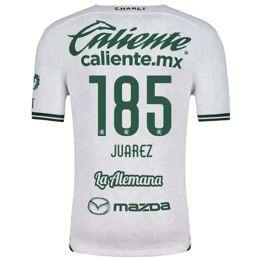 Danxen Enfant Maillot Moisés Juárez #185 Blanc Vert Tenues Extérieur 2024/25 T-Shirt