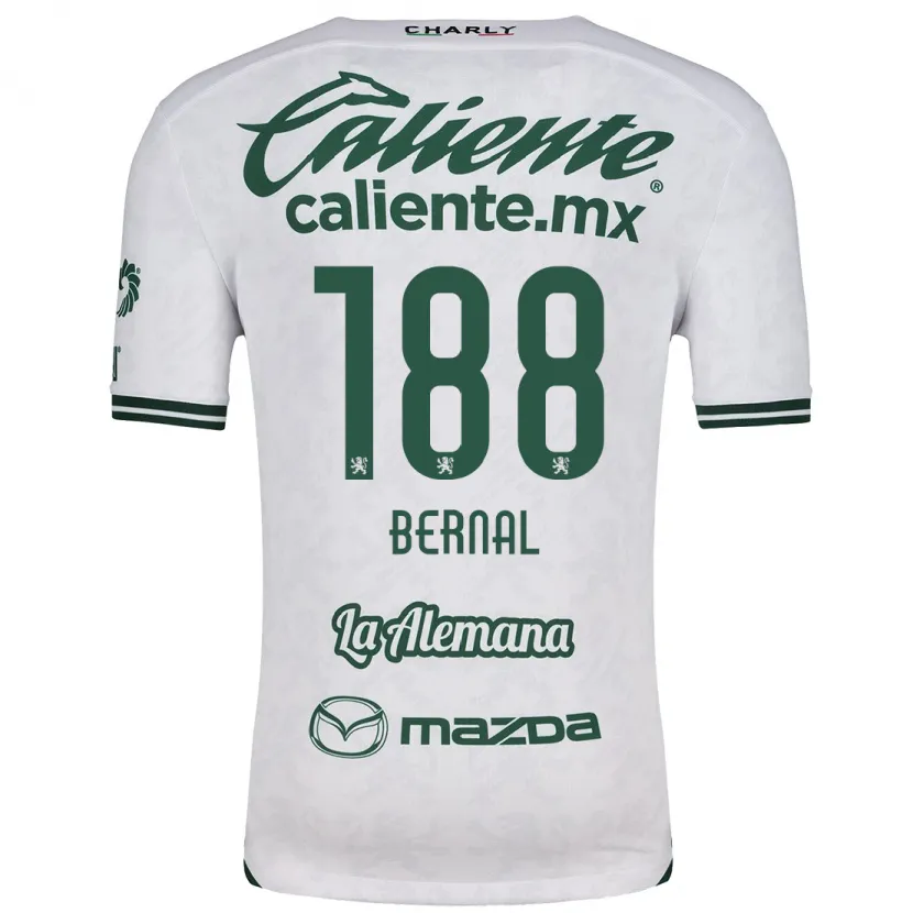 Danxen Enfant Maillot Juan Bernal #188 Blanc Vert Tenues Extérieur 2024/25 T-Shirt