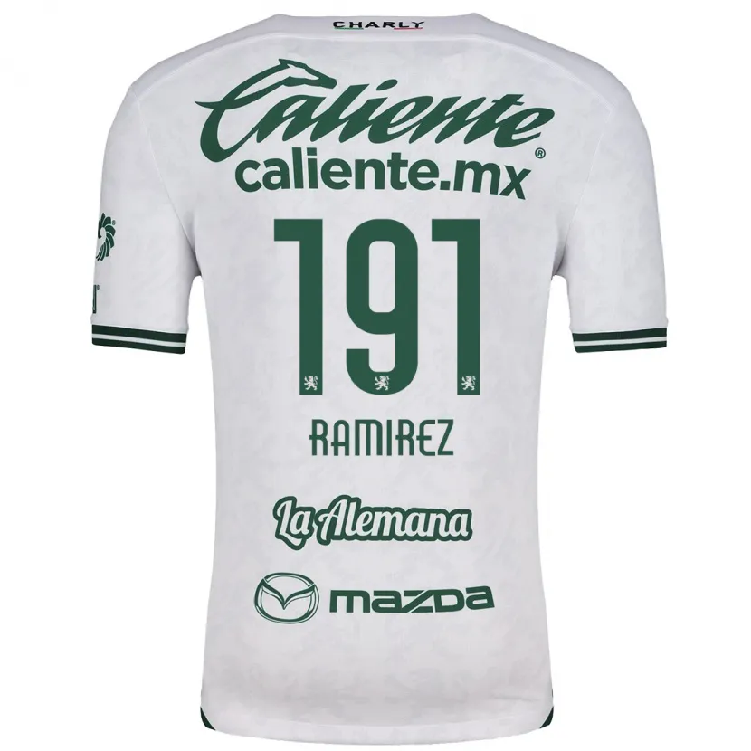 Danxen Enfant Maillot Ian Ramírez #191 Blanc Vert Tenues Extérieur 2024/25 T-Shirt