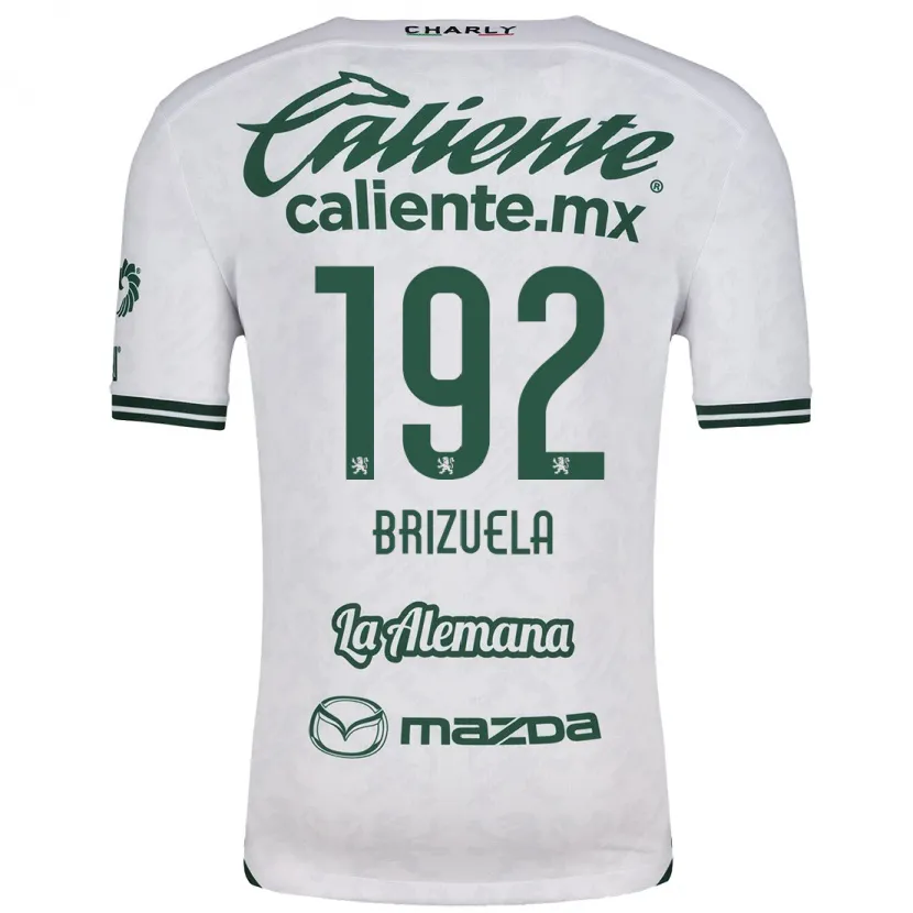 Danxen Enfant Maillot Juan Brizuela #192 Blanc Vert Tenues Extérieur 2024/25 T-Shirt