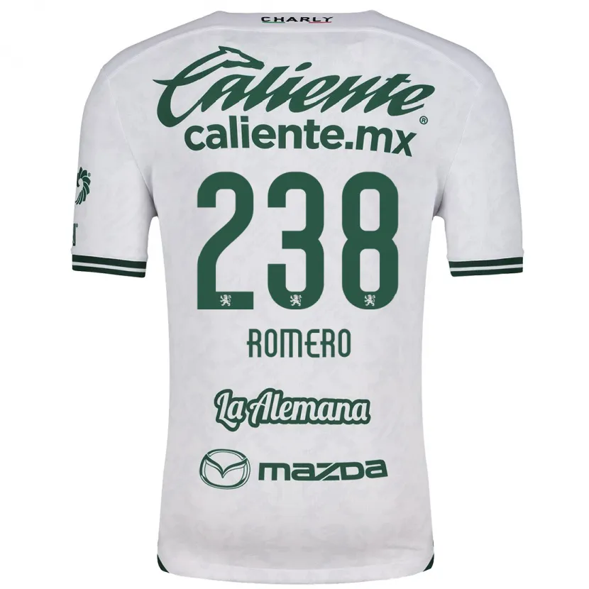 Danxen Enfant Maillot Paulo Romero #238 Blanc Vert Tenues Extérieur 2024/25 T-Shirt