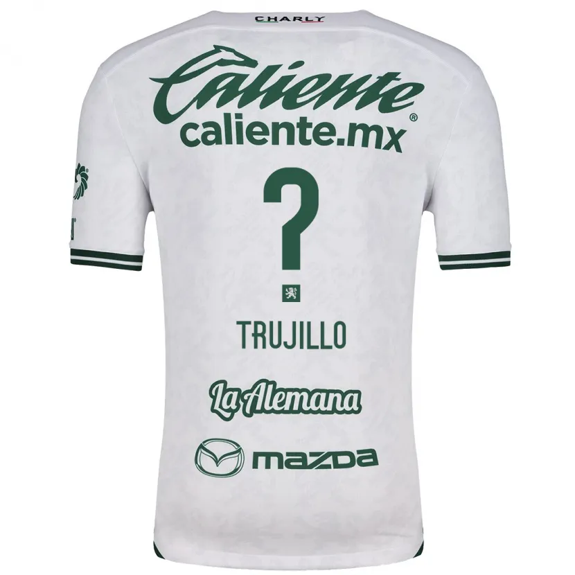 Danxen Enfant Maillot Diego Trujillo #0 Blanc Vert Tenues Extérieur 2024/25 T-Shirt