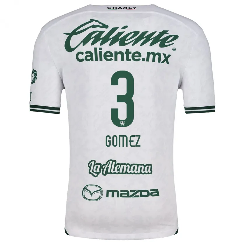 Danxen Enfant Maillot Karen Gómez #3 Blanc Vert Tenues Extérieur 2024/25 T-Shirt