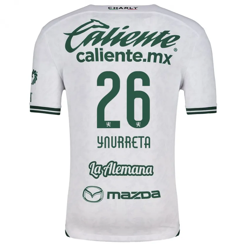 Danxen Enfant Maillot Alexandra Hernández Ynurreta #26 Blanc Vert Tenues Extérieur 2024/25 T-Shirt