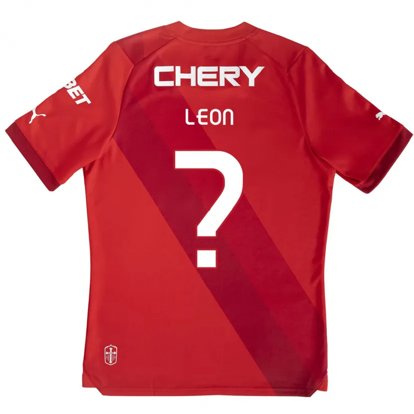 Danxen Enfant Maillot Vasco León #0 Rouge Blanc Tenues Extérieur 2024/25 T-Shirt