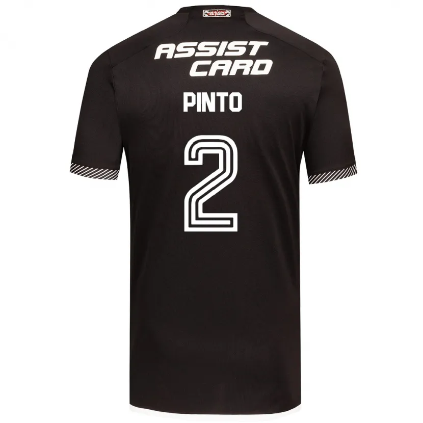 Danxen Enfant Maillot Matías Pinto #2 Noir Blanc Tenues Extérieur 2024/25 T-Shirt