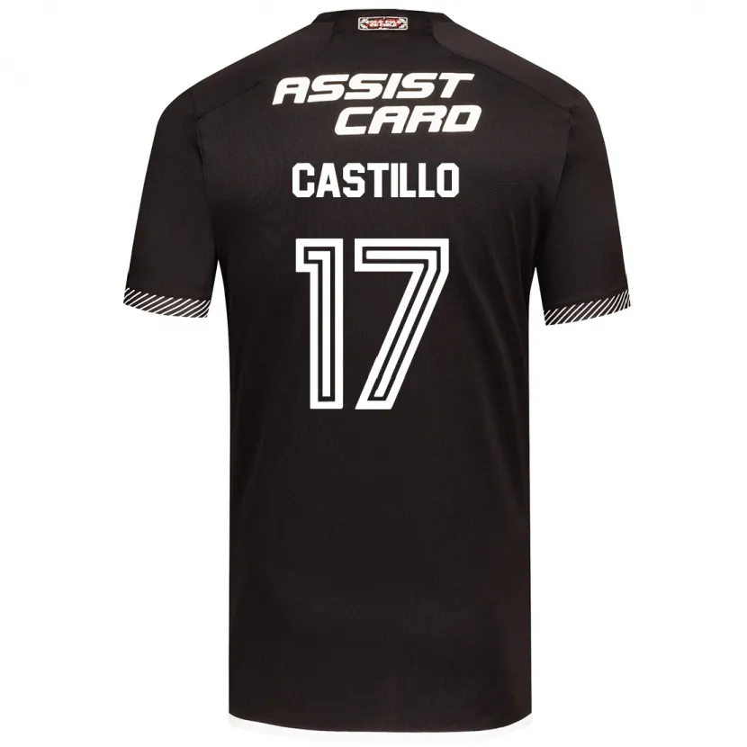 Danxen Enfant Maillot Fabián Castillo #17 Noir Blanc Tenues Extérieur 2024/25 T-Shirt