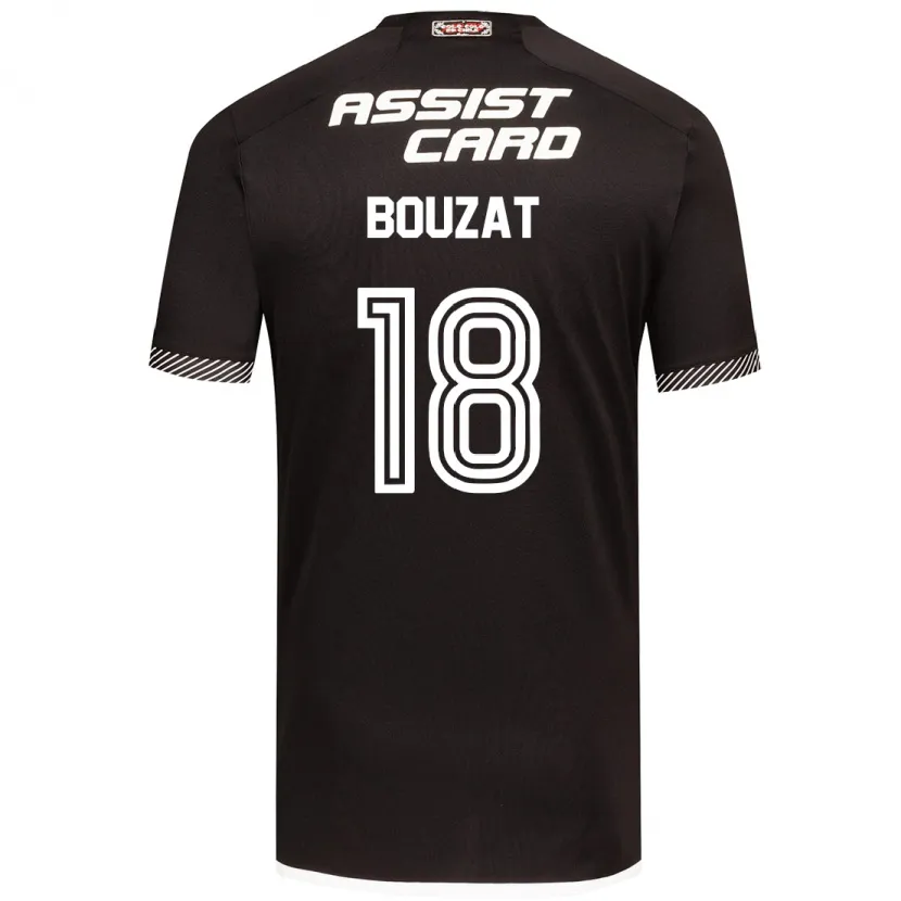 Danxen Enfant Maillot Agustín Bouzat #18 Noir Blanc Tenues Extérieur 2024/25 T-Shirt