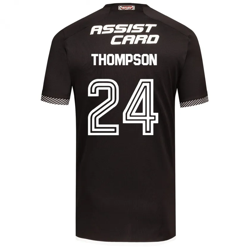 Danxen Enfant Maillot Jordhy Thompson #24 Noir Blanc Tenues Extérieur 2024/25 T-Shirt