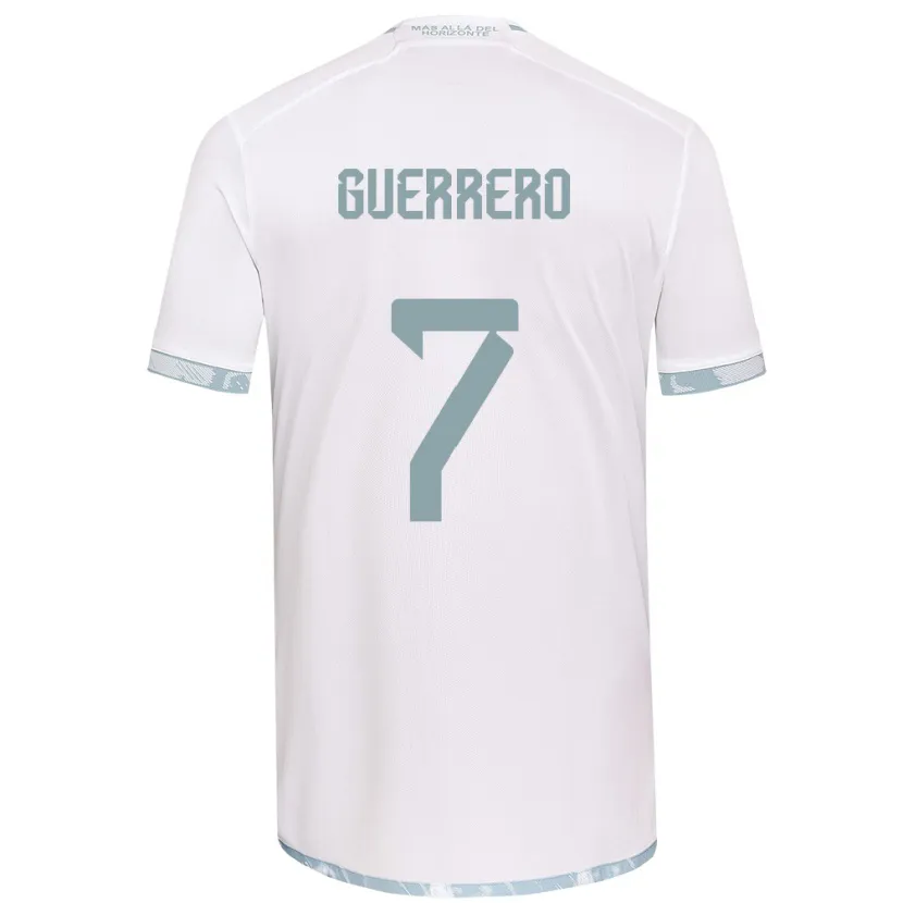 Danxen Enfant Maillot Maximiliano Guerrero #7 Blanc Gris Tenues Extérieur 2024/25 T-Shirt