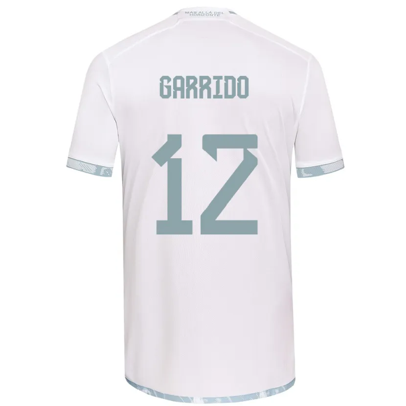 Danxen Enfant Maillot Pedro Garrido #12 Blanc Gris Tenues Extérieur 2024/25 T-Shirt