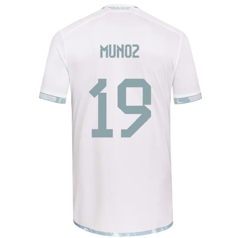 Danxen Enfant Maillot Cristóbal Muñoz #19 Blanc Gris Tenues Extérieur 2024/25 T-Shirt