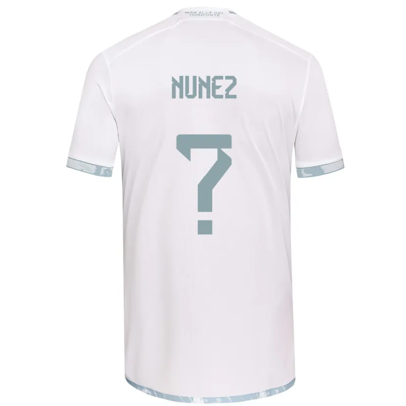 Danxen Enfant Maillot Renato Nuñez #0 Blanc Gris Tenues Extérieur 2024/25 T-Shirt