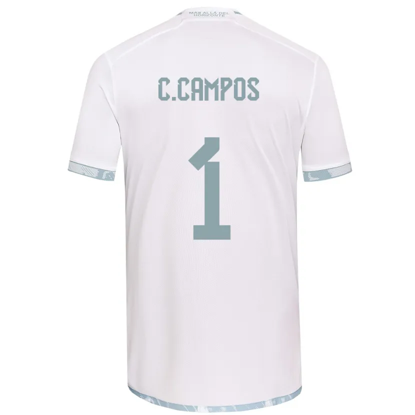 Danxen Enfant Maillot Cristóbal Campos #1 Blanc Gris Tenues Extérieur 2024/25 T-Shirt