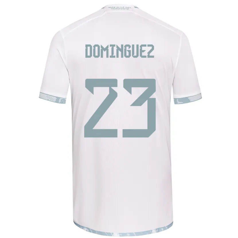 Danxen Enfant Maillot Nery Domínguez #23 Blanc Gris Tenues Extérieur 2024/25 T-Shirt