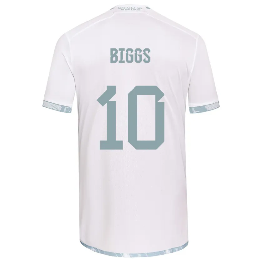 Danxen Enfant Maillot Nicole Denise Fajre Biggs #10 Blanc Gris Tenues Extérieur 2024/25 T-Shirt