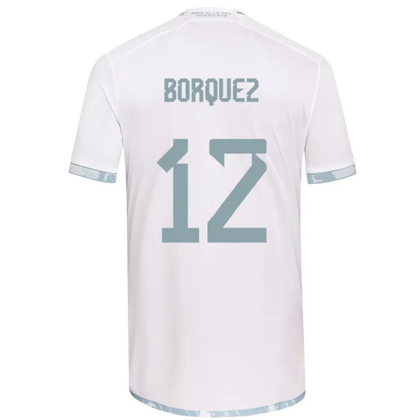 Danxen Enfant Maillot Gabriela Bórquez #12 Blanc Gris Tenues Extérieur 2024/25 T-Shirt