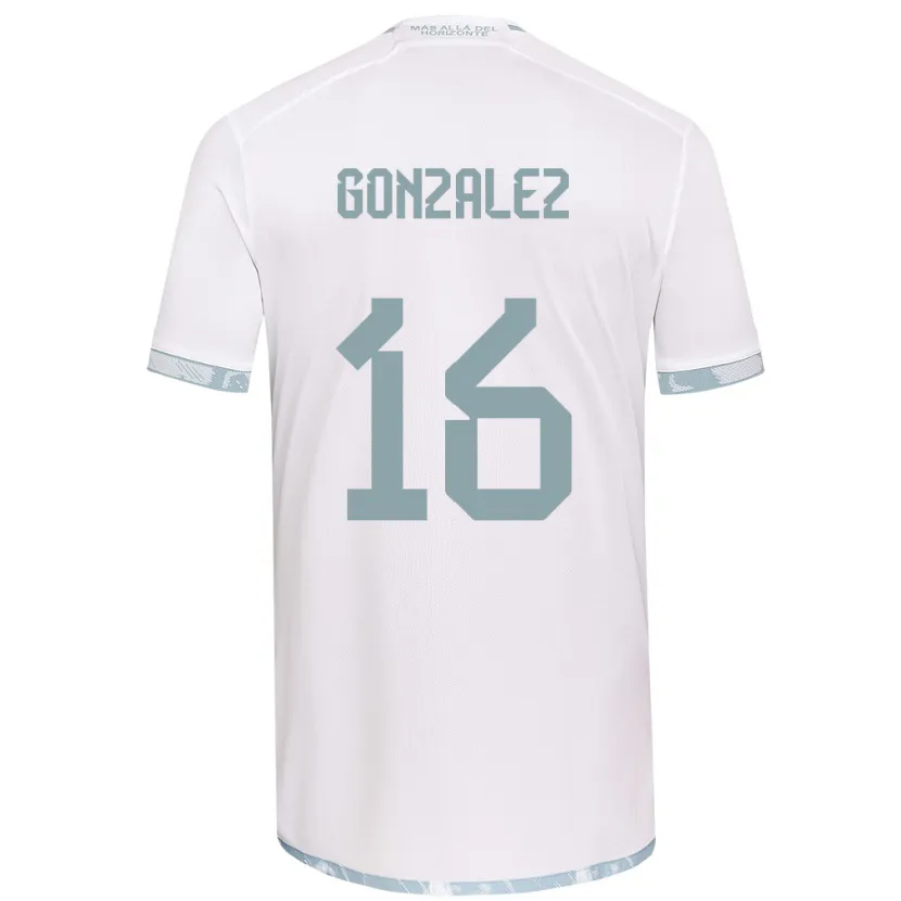 Danxen Enfant Maillot Monserratt González #16 Blanc Gris Tenues Extérieur 2024/25 T-Shirt