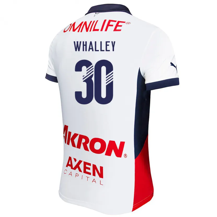 Danxen Enfant Maillot Óscar Whalley #30 Blanc Rouge Bleu Tenues Extérieur 2024/25 T-Shirt