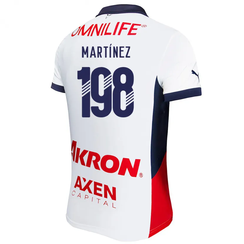 Danxen Enfant Maillot Andrew Martínez #198 Blanc Rouge Bleu Tenues Extérieur 2024/25 T-Shirt