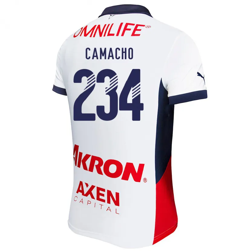 Danxen Enfant Maillot Xandor Camacho #234 Blanc Rouge Bleu Tenues Extérieur 2024/25 T-Shirt