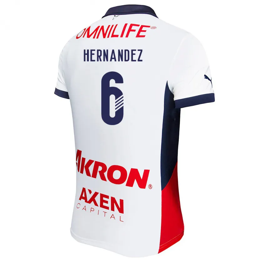 Danxen Enfant Maillot Ana Camila Hernández #6 Blanc Rouge Bleu Tenues Extérieur 2024/25 T-Shirt