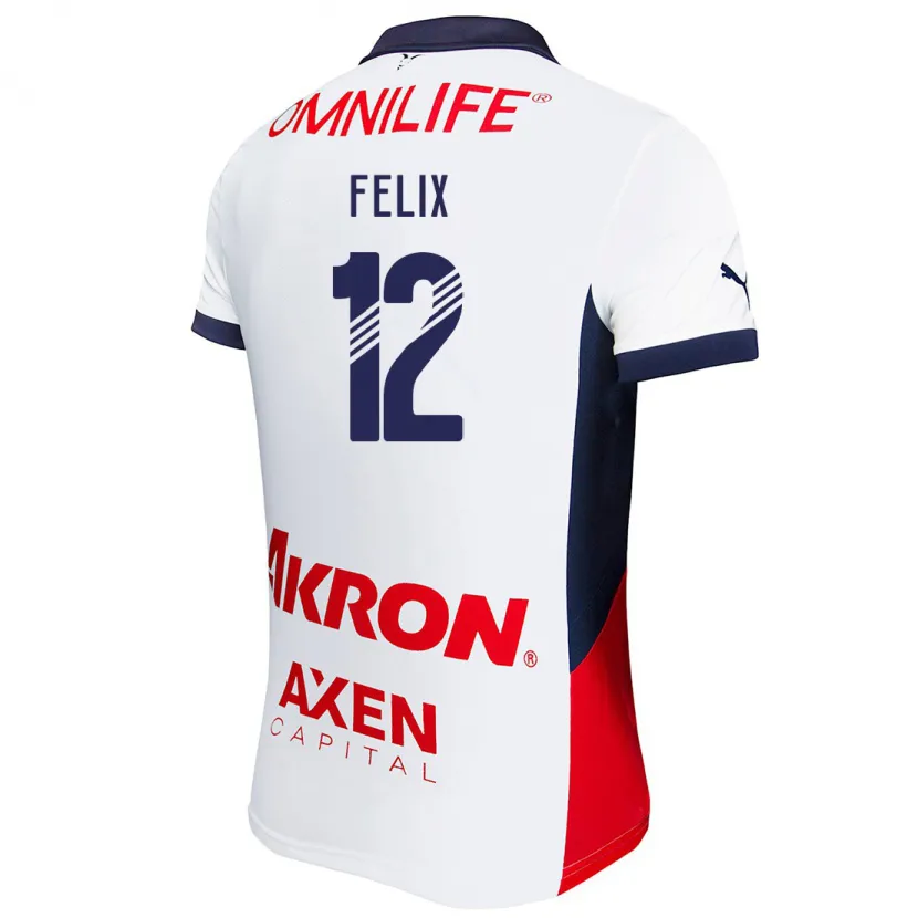 Danxen Enfant Maillot Blanca Félix #12 Blanc Rouge Bleu Tenues Extérieur 2024/25 T-Shirt