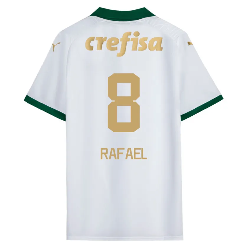 Danxen Enfant Maillot Zé Rafael #8 Blanc Vert Tenues Extérieur 2024/25 T-Shirt