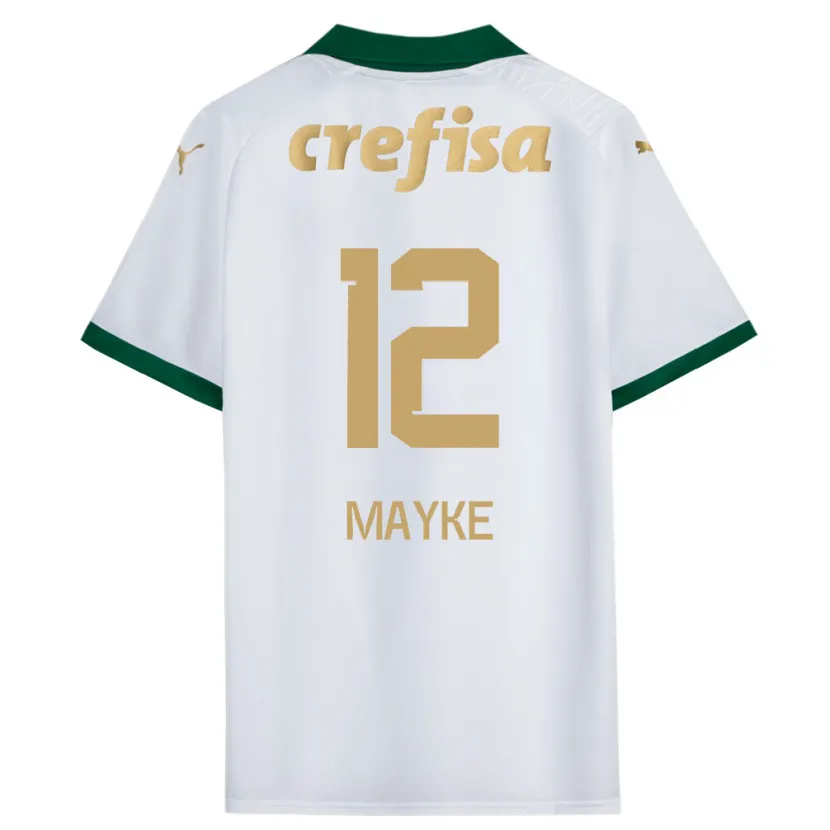 Danxen Enfant Maillot Mayke #12 Blanc Vert Tenues Extérieur 2024/25 T-Shirt