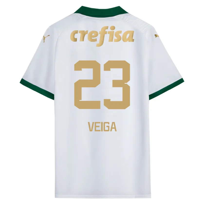 Danxen Enfant Maillot Raphael Veiga #23 Blanc Vert Tenues Extérieur 2024/25 T-Shirt