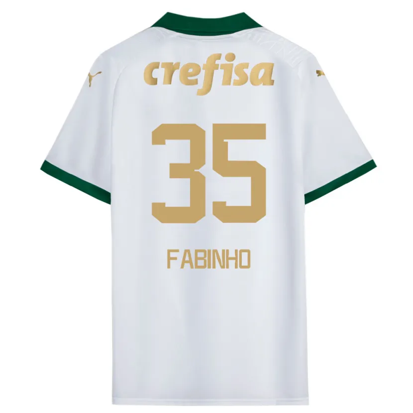 Danxen Enfant Maillot Fabinho #35 Blanc Vert Tenues Extérieur 2024/25 T-Shirt