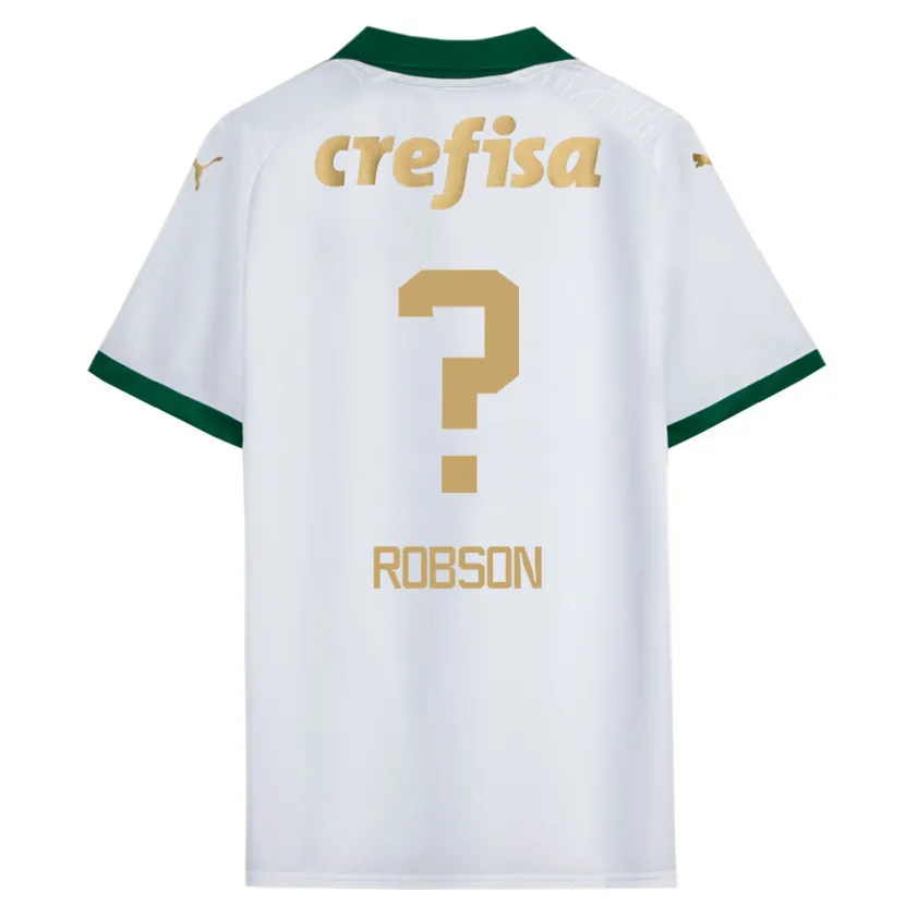 Danxen Enfant Maillot Robson #0 Blanc Vert Tenues Extérieur 2024/25 T-Shirt