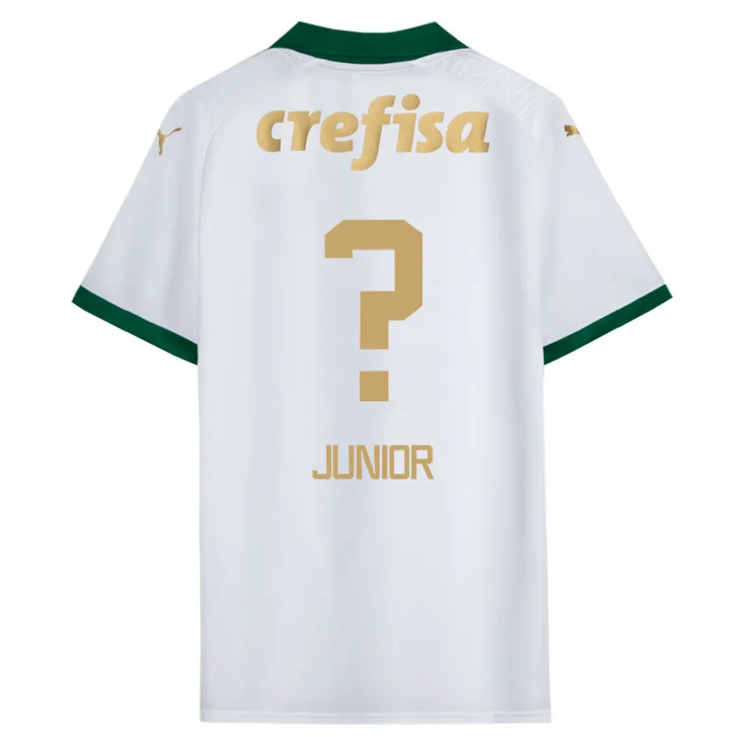 Danxen Enfant Maillot Gilberto Junior #0 Blanc Vert Tenues Extérieur 2024/25 T-Shirt