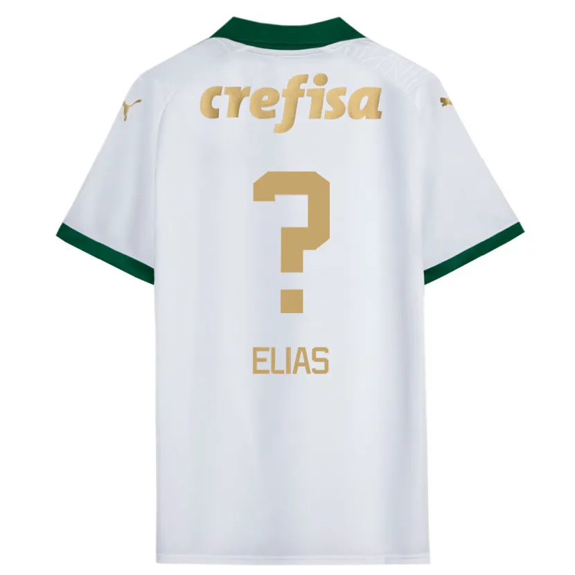 Danxen Enfant Maillot Allan Elias #0 Blanc Vert Tenues Extérieur 2024/25 T-Shirt