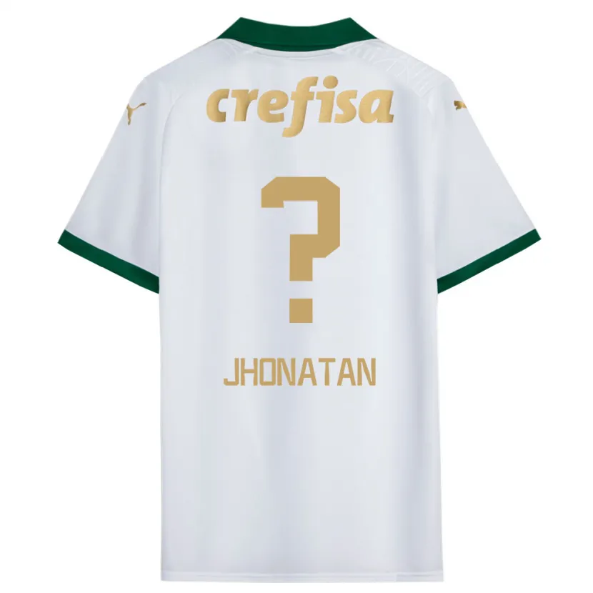 Danxen Enfant Maillot Jhonatan #0 Blanc Vert Tenues Extérieur 2024/25 T-Shirt