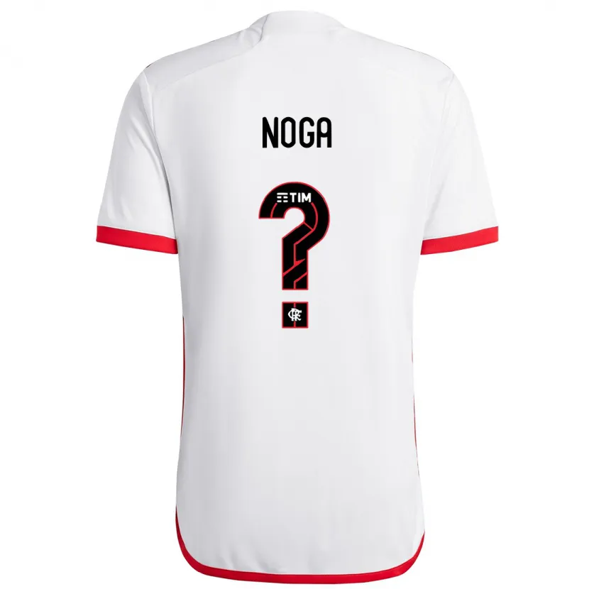 Danxen Enfant Maillot Gabriel Noga #0 Blanc Rouge Tenues Extérieur 2024/25 T-Shirt