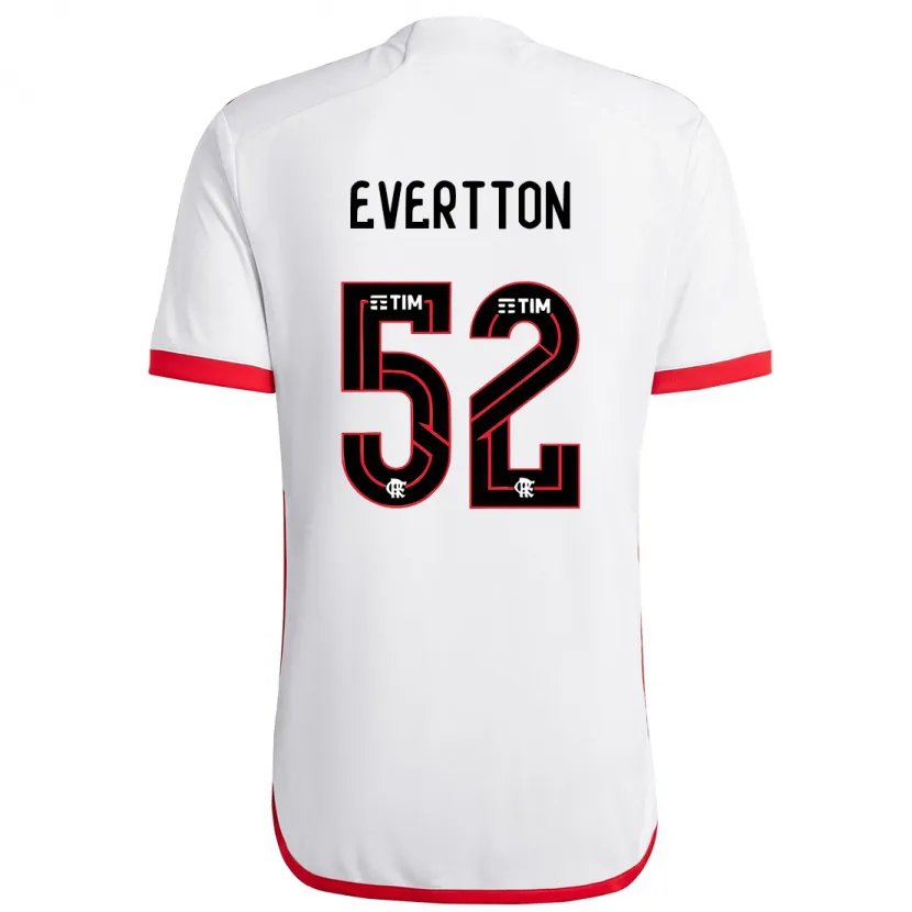 Danxen Enfant Maillot Evertton #52 Blanc Rouge Tenues Extérieur 2024/25 T-Shirt