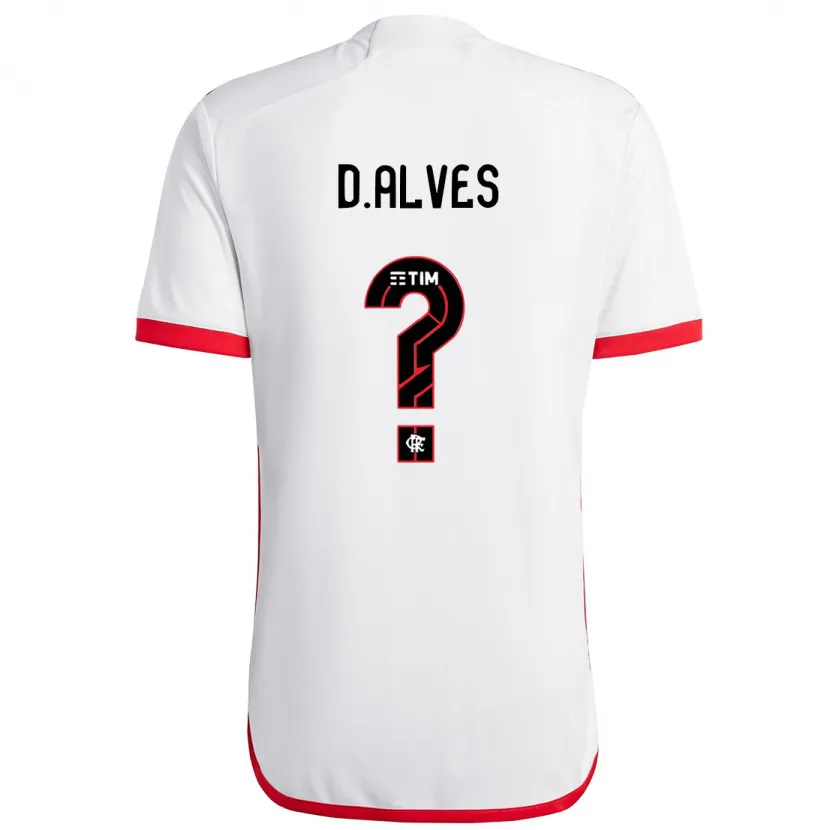 Danxen Enfant Maillot Dyogo Alves #0 Blanc Rouge Tenues Extérieur 2024/25 T-Shirt