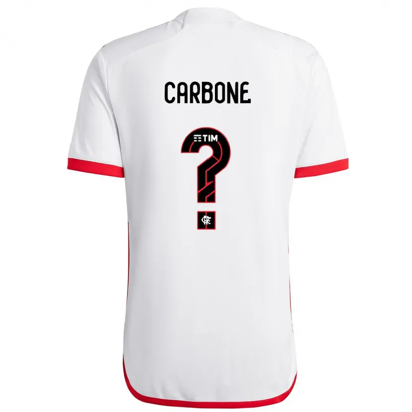 Danxen Enfant Maillot Carbone #0 Blanc Rouge Tenues Extérieur 2024/25 T-Shirt