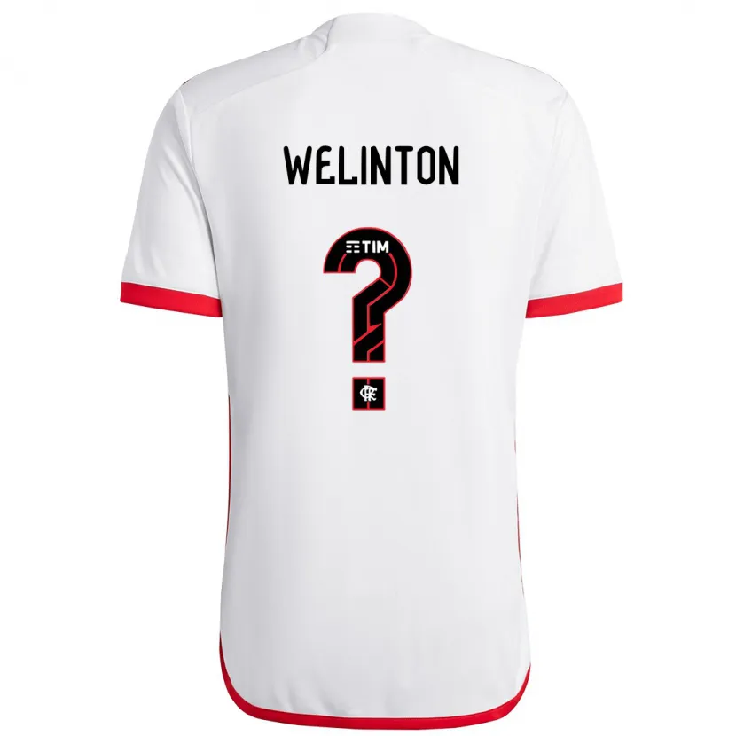 Danxen Enfant Maillot Zé Welinton #0 Blanc Rouge Tenues Extérieur 2024/25 T-Shirt