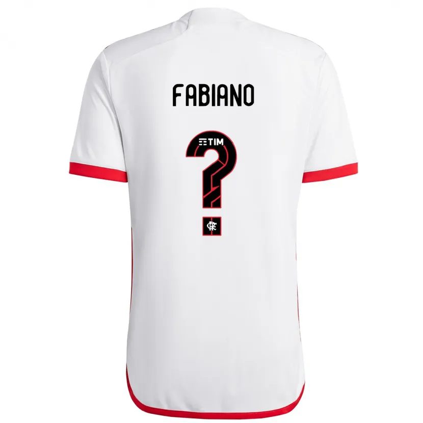 Danxen Enfant Maillot Fabiano #0 Blanc Rouge Tenues Extérieur 2024/25 T-Shirt